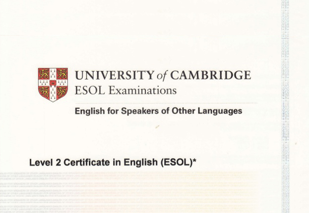 Certificate of Advanced English